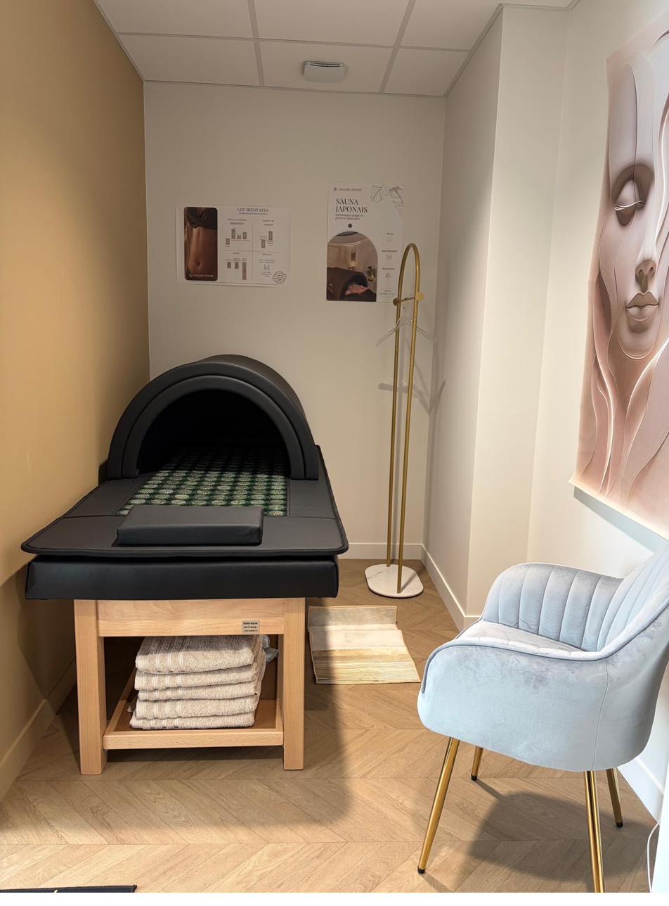 Espace cocon et Sauna Dôme du cabinet LUXOWAVE